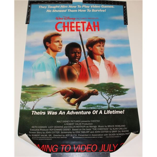 #742 VINTAGE MOVIE POSTER CHEETAH 40X26 1989