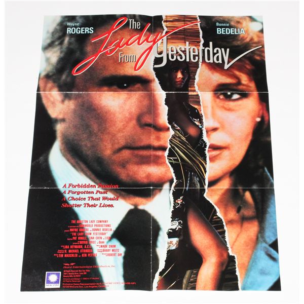 #749 VINTAGE MOVIE POSTER THE LADY FROM YESTERDAY