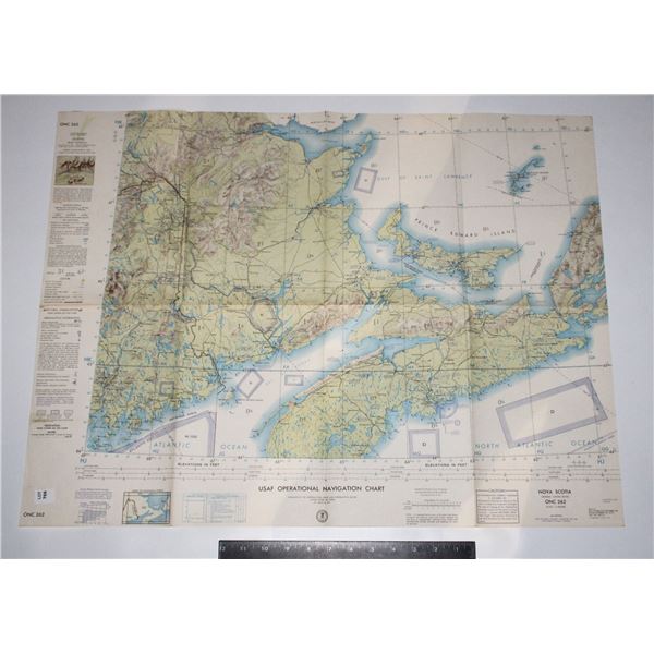 #765 UNITED STATES AIR FORCE MAP 1962 NOVA SCOTIA