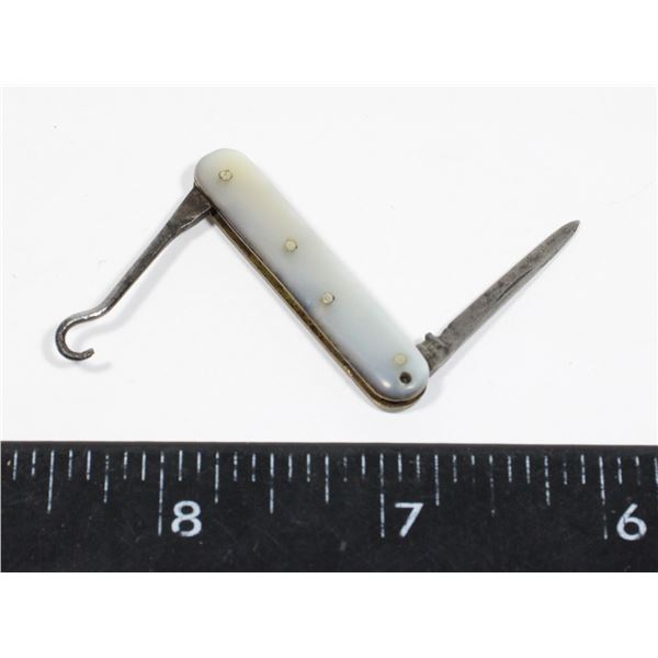 #775 ANTIQUE MINIATURE POCKET KNIFE INLAID