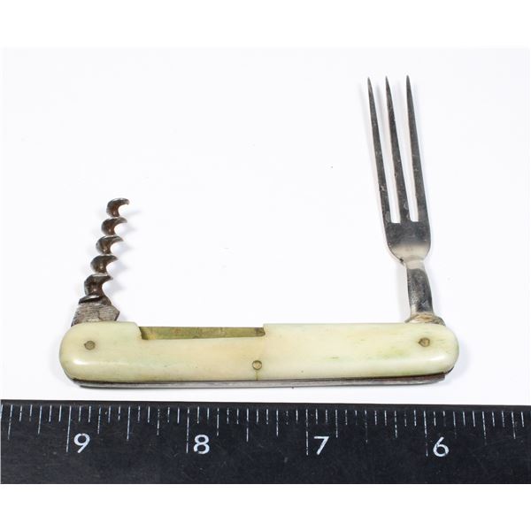#779 ANTIQUE GERMANY KNIFE CORKSCREW POCKET TOOL