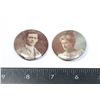 Image 1 : #835 ANTIQUE HUSBAND WIFE PHOTO PINS 1900'S