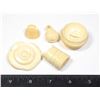 Image 1 : #841 LOT OF 5 BONE SCRIMSHAW ART PIECES INC BROACH