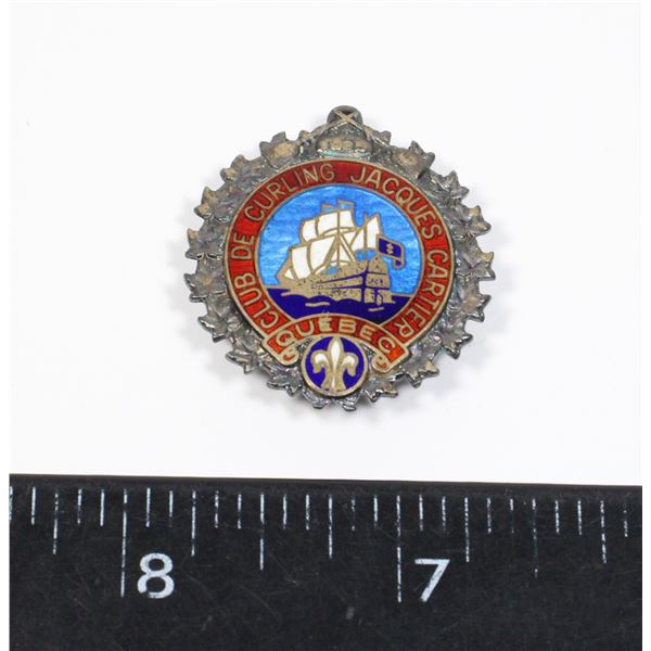 #851 STERLING SILVER  QUEBEC CURLING PIN CANADA