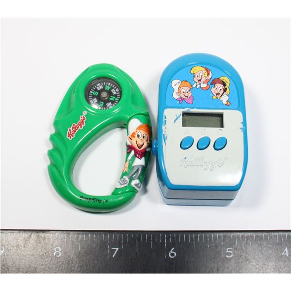 #878 KELLOG'S 2006 COMPASS CLIP + FLASHLIGHT TOY