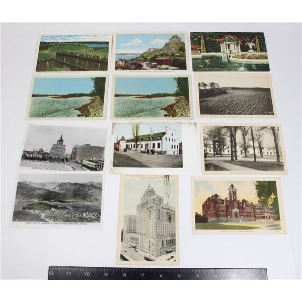 #888 LOT 12 CANADIAN VINTAGE POSTCARDS PROVINCES
