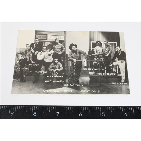 #889 CHANNEL 5 CBXT POSTCARD ADVERTISING WESTERN