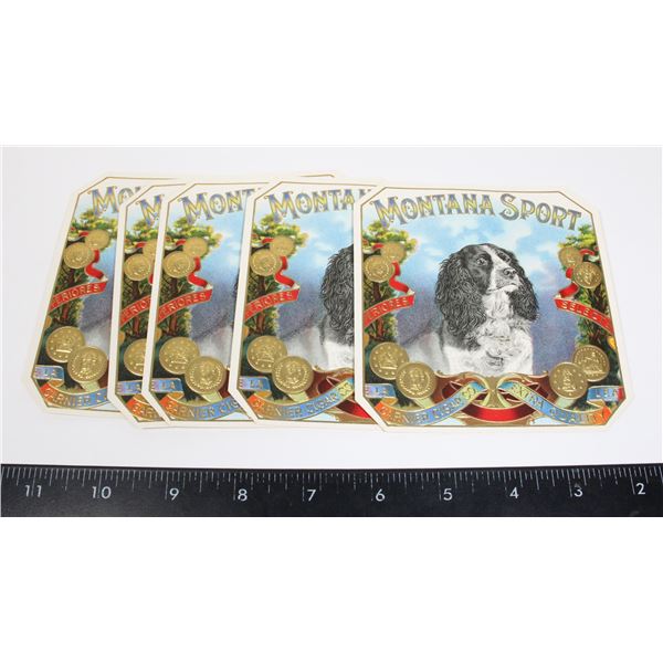 #893 MONTANA SPORT CIGAR ADVERTISING LABEL LOT