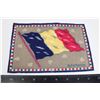 Image 1 : #894 VINTAGE ROUMANIA CLOTH FLAG 1900'S