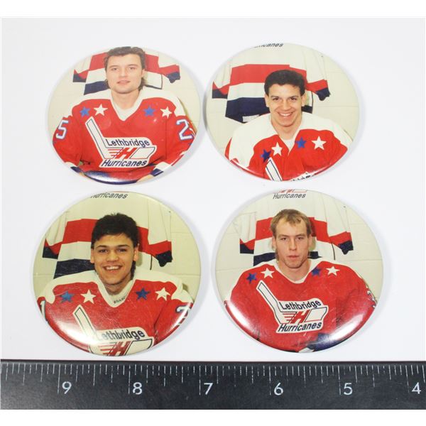 #898 VINTAGE HOCKEY PINS LETHBRIDGE HURRICANES LOT