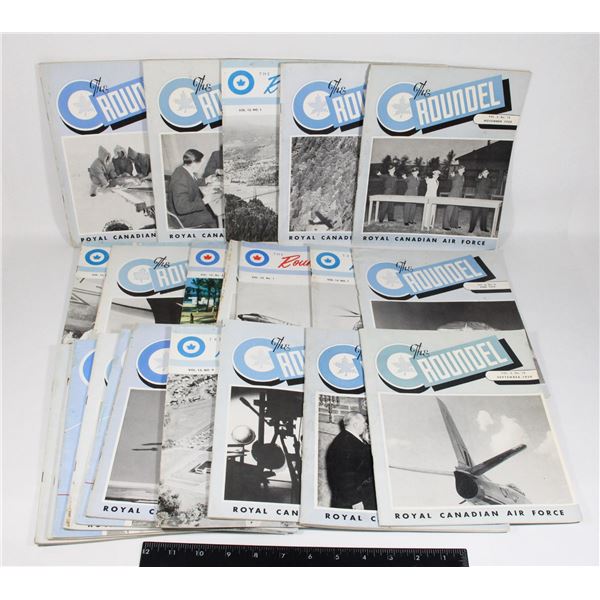 #922 LOT OF 22 THE ROUNDEL RCAF MAGAZINES 1950-60