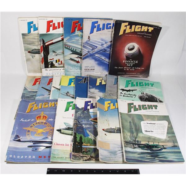 #923 LOT 18 ROYAL AIR FORCE FLIGHT MAGAZINES W/WW2