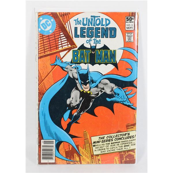 #993 DC COMICS UNTOLD LEGEND OF THE BATMAN #3 1980