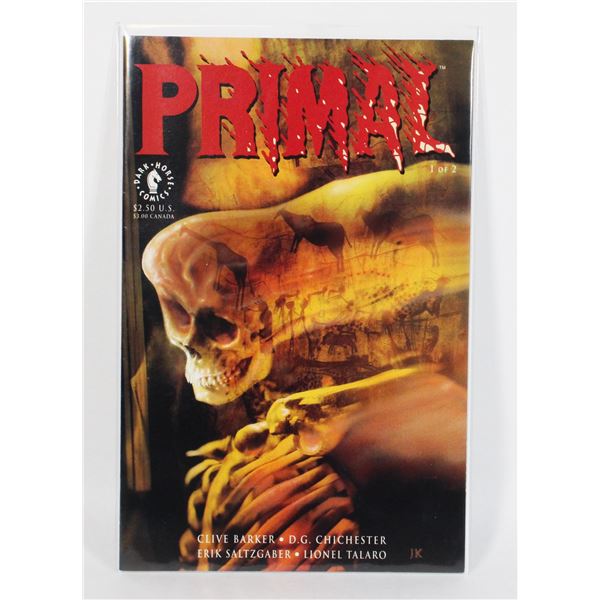 #1013 DARK HORSE COMICS PRIMAL #1 OCTOBER 1992