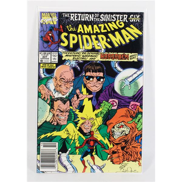 #1023 MARVEL COMICS  AMAZING SPIDER-MAN #337 1990