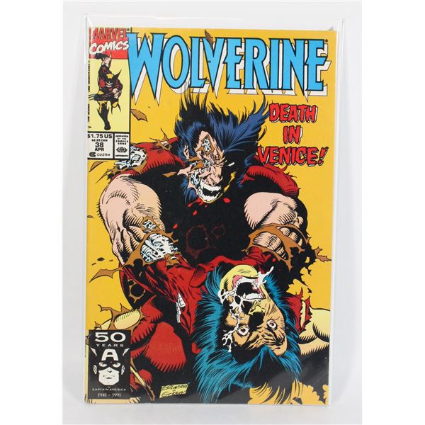 #1042 MARVEL COMICS WOLVERINE #38 APRIL 1991