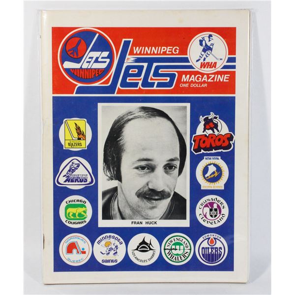 690C  WINNIPEG JETS MAGAZINE  #27 1974 HOCKEY