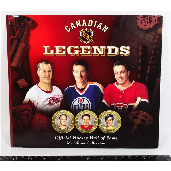 690G CANADIAN LEGENDS MEDALLIONS NHL HOCKEY LOT