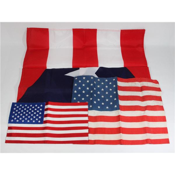 TWO AMERICAN FLAGS AND PUERTO RICO FLAG