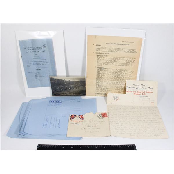 PRE WW1 1911 BRITISH POST CARD + DOCUMENT,