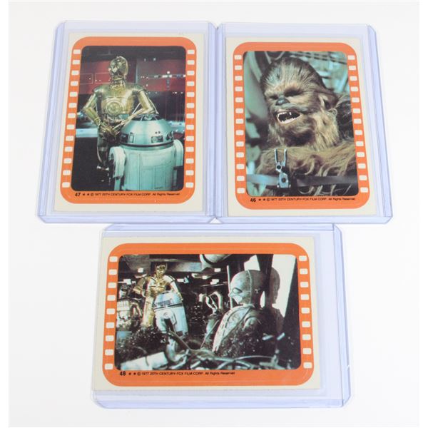 1977 STAR WARS TOPPS STICKER CARD #46 CHEWIE,