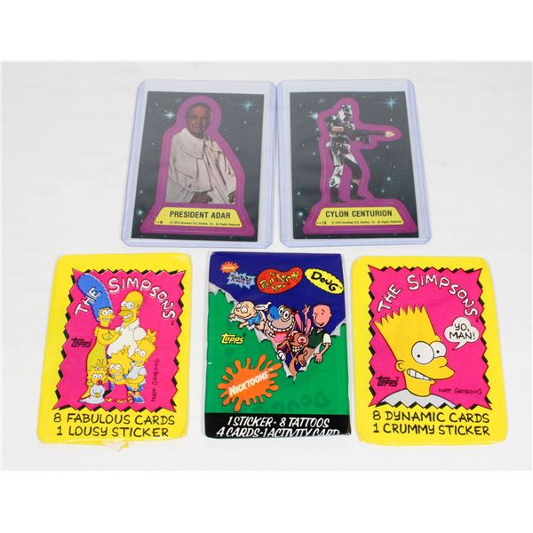 TOPPS NICKTOONS CARD PACK REN & STIMPY 1993