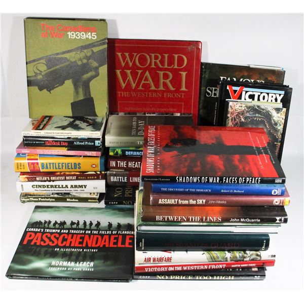 925C LARGE WW2 + MILITARY BOOK LOT INCLUDING