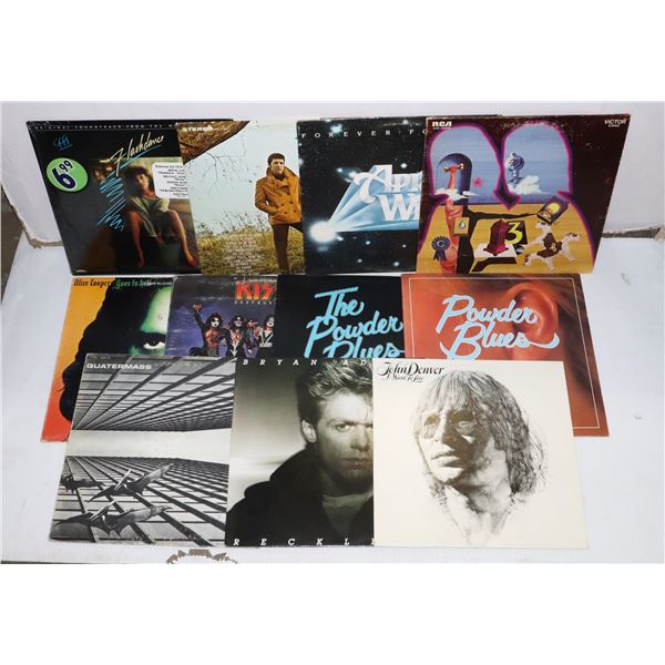 11 VINYL RECORD COVERS ONLY ALICE COOPER KISS