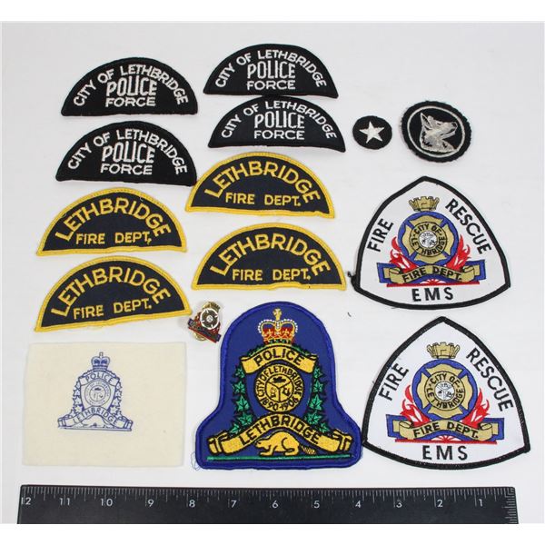 LETHBRIDGE POLICE ALBERTA LARGE CREST PATCH