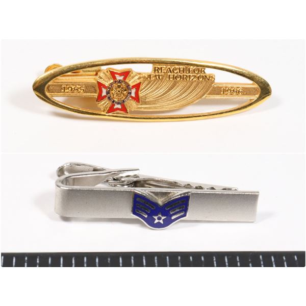 UNITED STATES AIR FORCE CHEVRON TIE CLIP AND