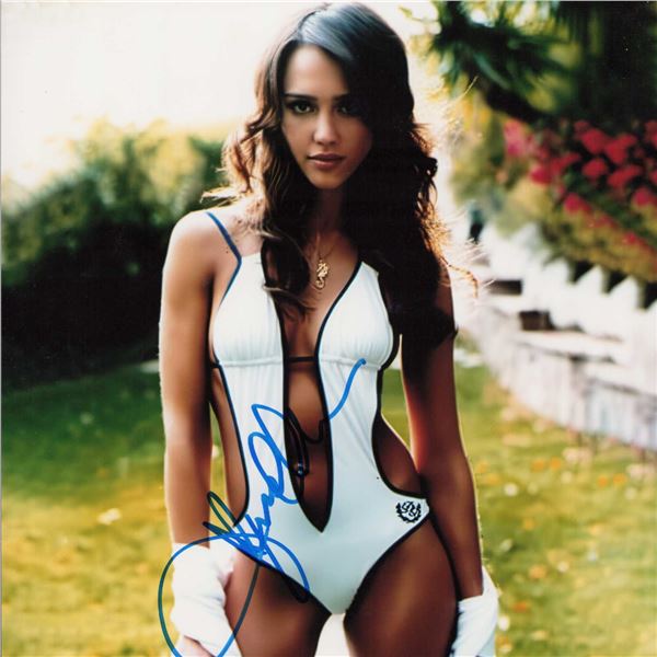 Jessica Alba signed photo sexy