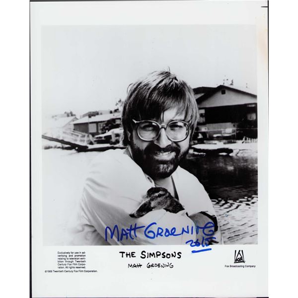 Matt Groening signed photo Simpsons