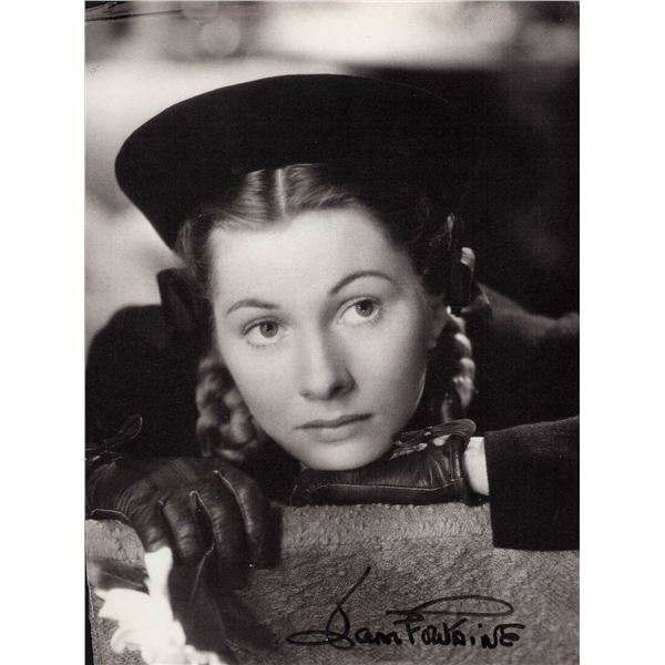 Joan Fontaine signed photo