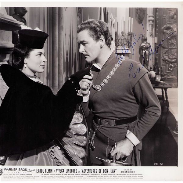 Errol Flynn signed vintage photo