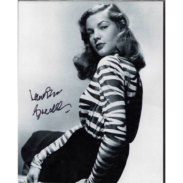 Lauren Bacall signed photo
