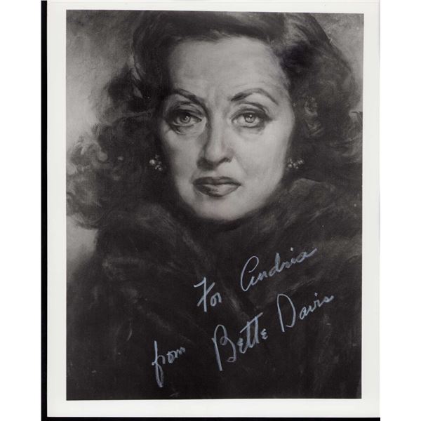 Bette Davis signed photo