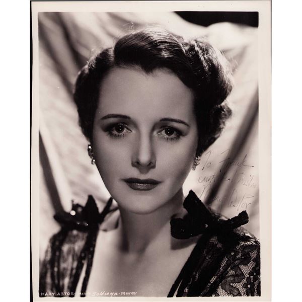 Mary Astor signed vintage photo