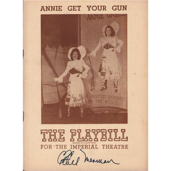 Ethel Merman signed playbill