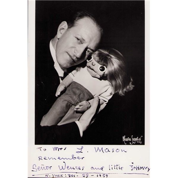 Senor Wences signed 4x5 photo