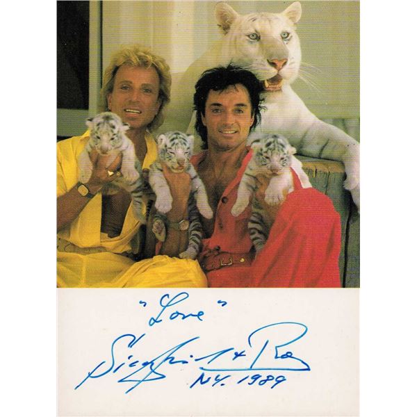 Siegfried & Roy signed 4x6 photo
