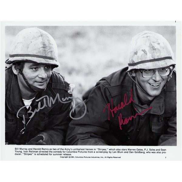 Bill Murray/Harold Ramis signed photo Stripes