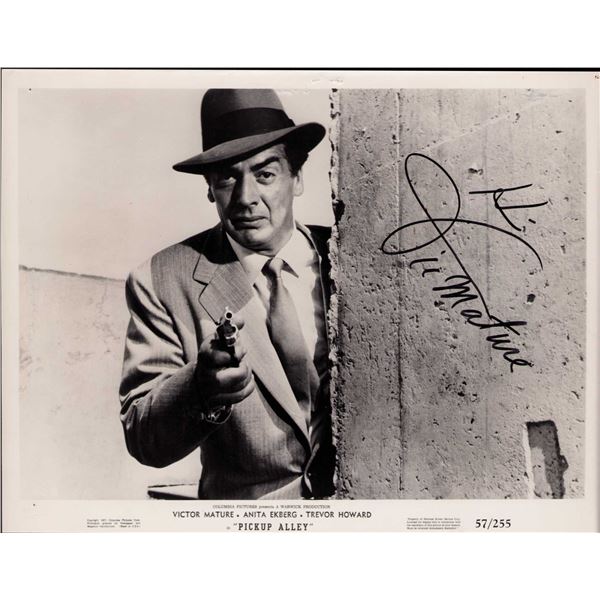Victor Mature signed photo
