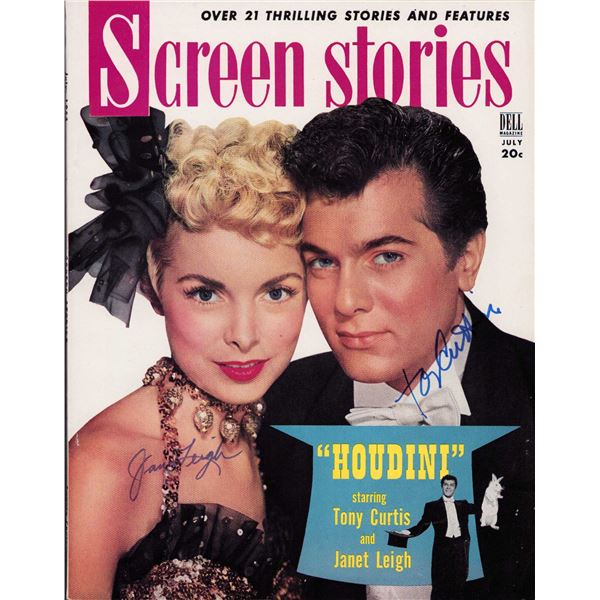 Janet Leigh/Tony Curtis signed magazine