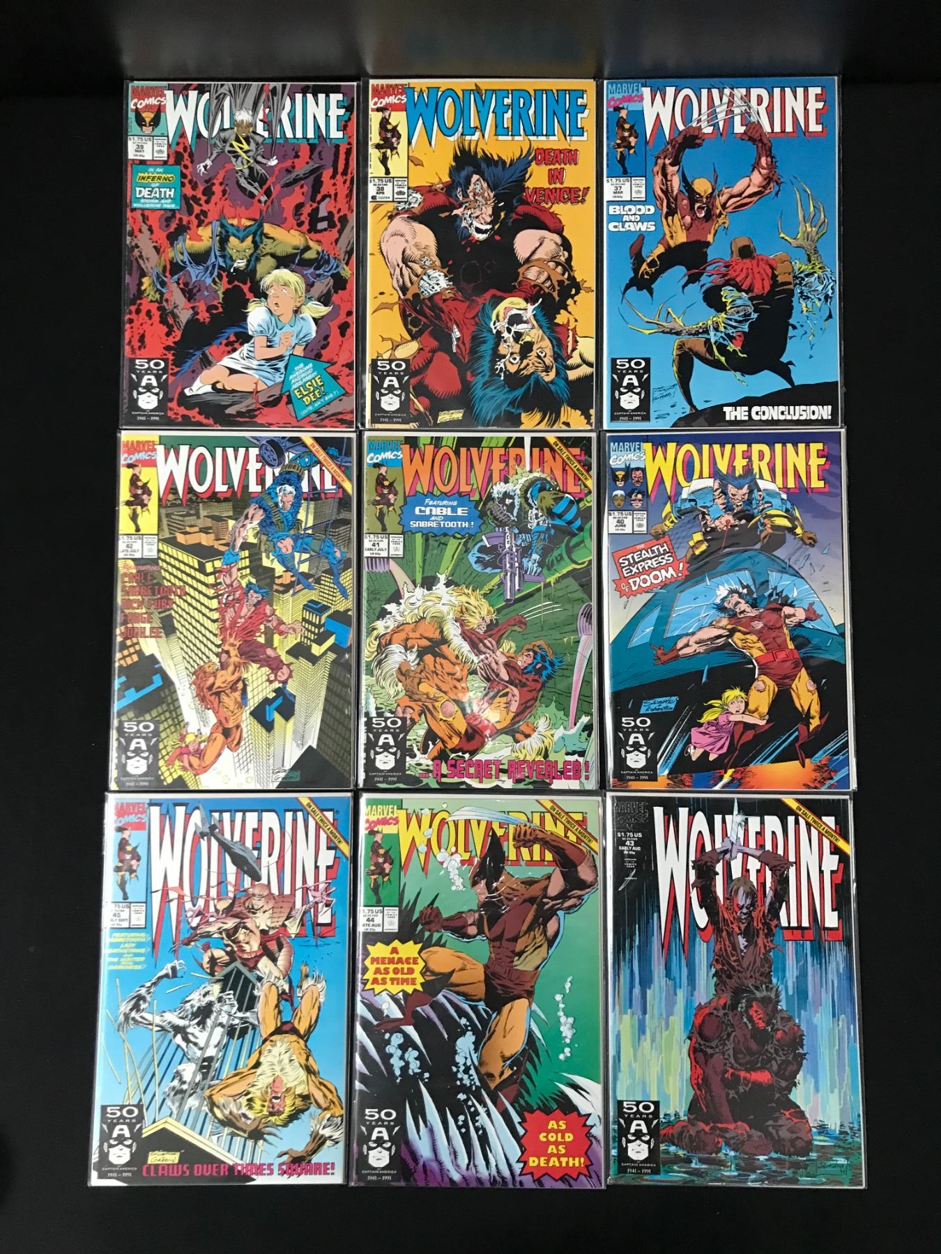 LOT OF 9 WOLVERINE COMICS (MARVEL COMICS)
