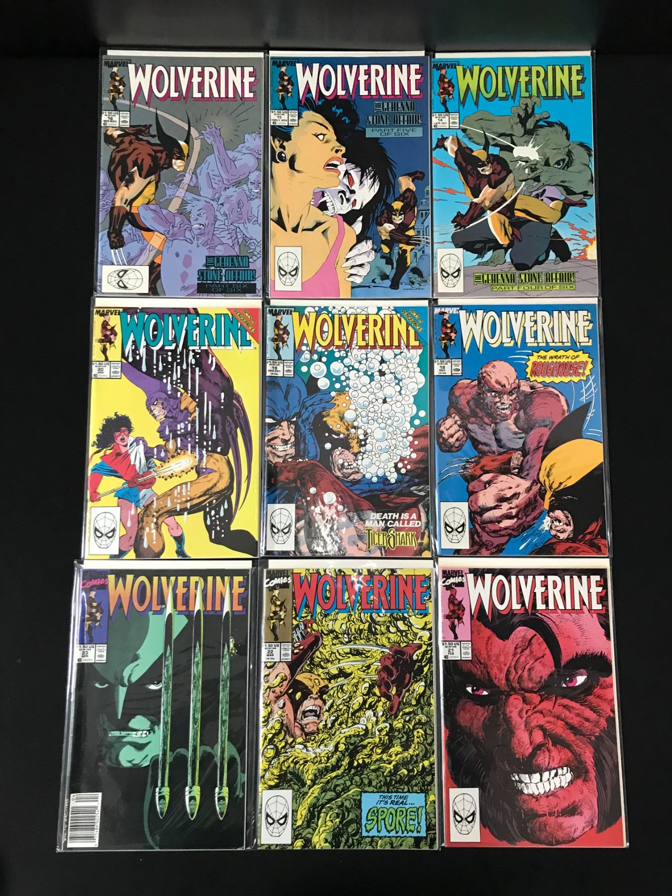 LOT OF 9 WOLVERINE COMICS (MARVEL COMICS)