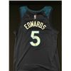 Image 1 : NEW WITH TAGS ANTHONY EDWARDS SIGNED MINNESOTA TIMBERWOLVES JERSEY (KB AUTHENTICS COA)