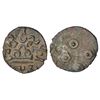 Image 1 : Ancient India: Satavahanas - 'hill'-type alloyed copper coin of Sannati - Kondapur divide