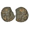 Image 1 : Ancient India: Satavahanas - uninscribed 'lion'-type coin in alloyed copper from the Telangana/Weste