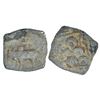 Image 1 : Ancient India: Mahatalavaras in South Andhra - uninscribed 'bull' type lead coin, (c.250-300 AD),