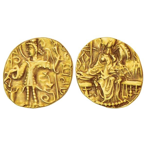 Ancient India: Kushans, gold dinar of Kipunadha (330-350 AD), Göbl 595; MAC 3581, 7.58g.